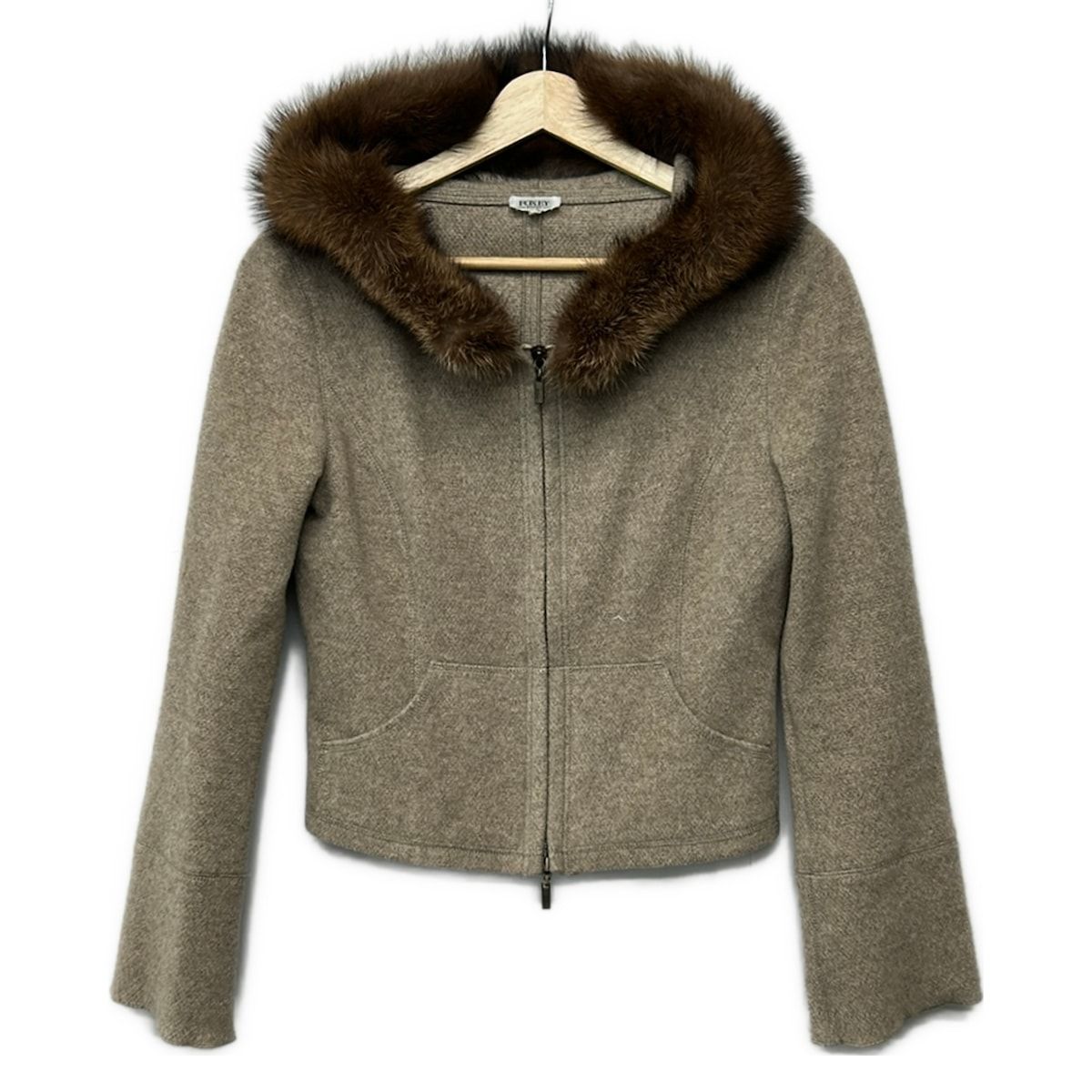 FOXEY(フォクシー) ブルゾン サイズ38 M レディース美品 - 22757 ベージュ×ダークブラウン 15,480円