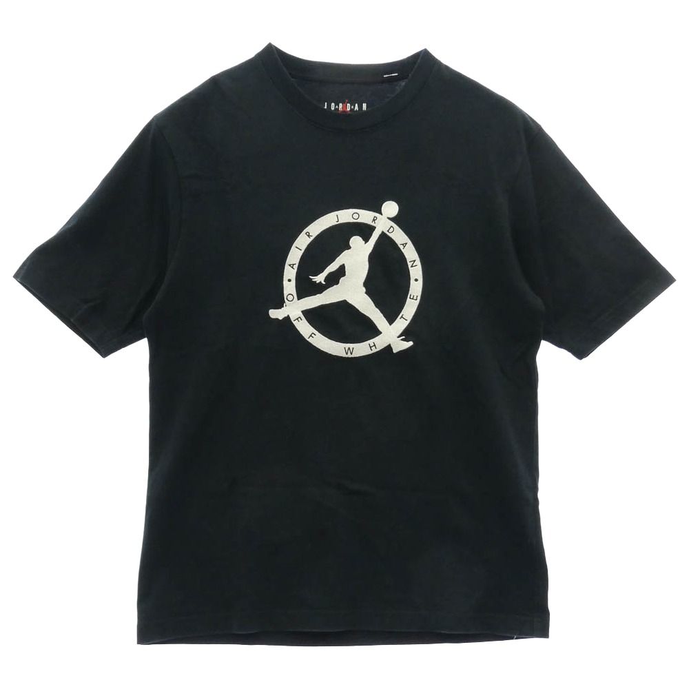 NIKE ナイキ DM0062-010 ? JORDAN BRAND ? Off-White オフホワイト 21AW SS Tee Tシャツ カットソー ロゴ刺繍 半袖 Tシャツ ブラック系 S【中古】