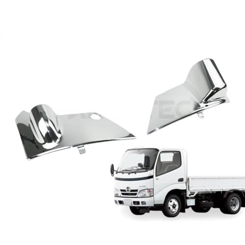 MOTOR POWER メッキ ミラー ステー カバー ブラケット デュトロ ダイナ トヨエース 標準 ピラーあり車 運転席手動/助手席側電動 日野 トヨタ / 147-337_as a61291dd