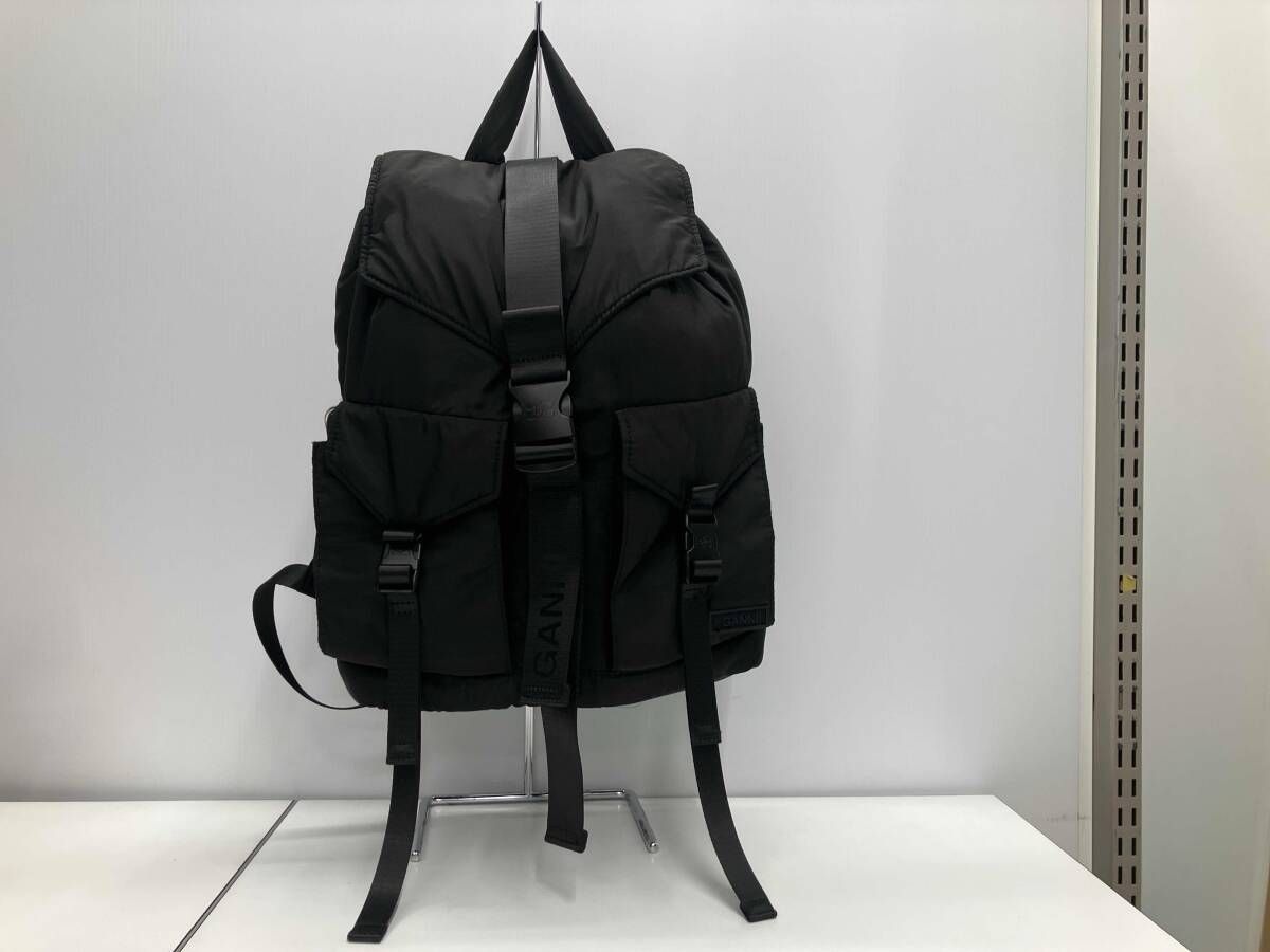 GANNI ガニー バックパック Recycled Tech Backpack ブラック