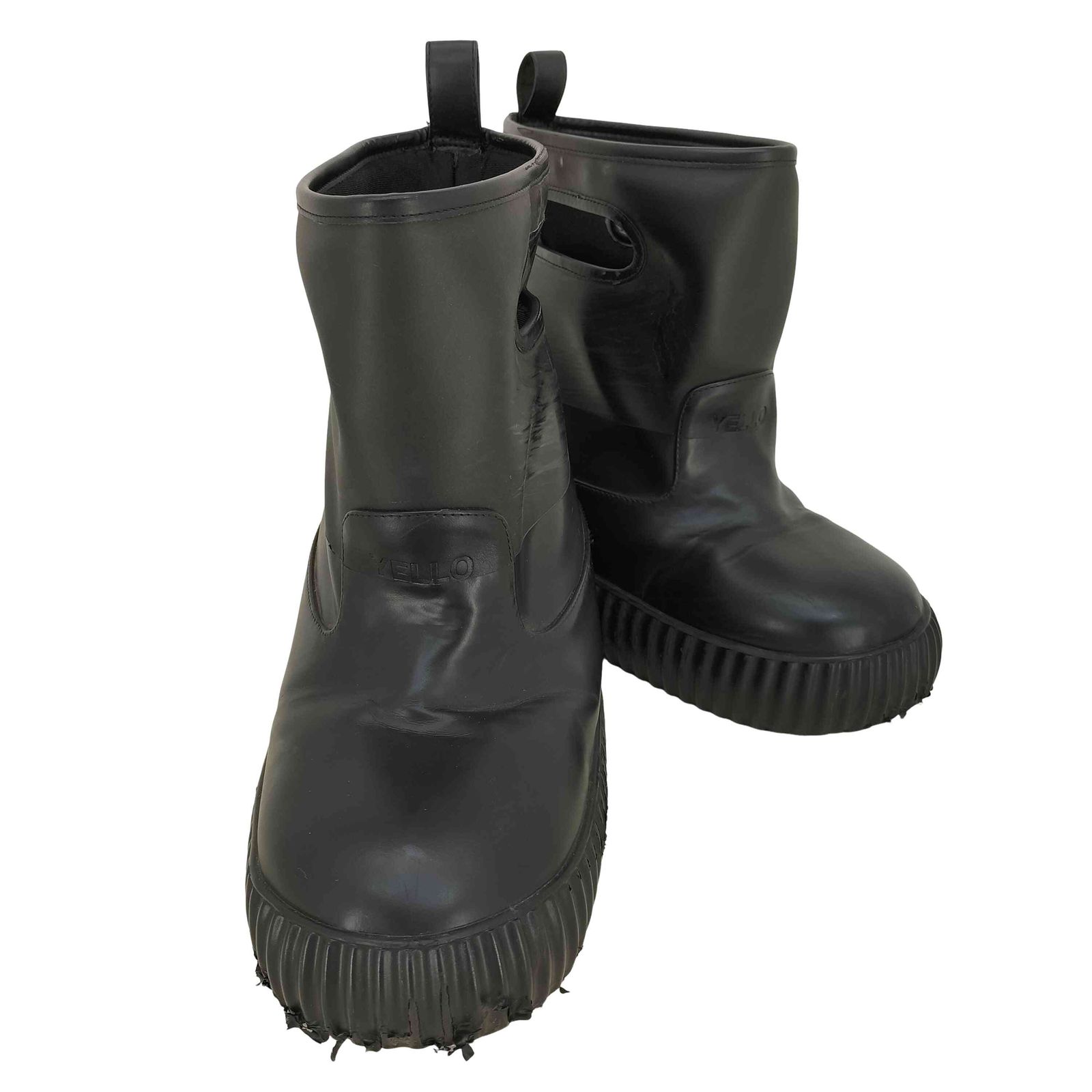 イエロー YELLO 25ss JET BLACK SHORT BOOTS レディース JPN：XL