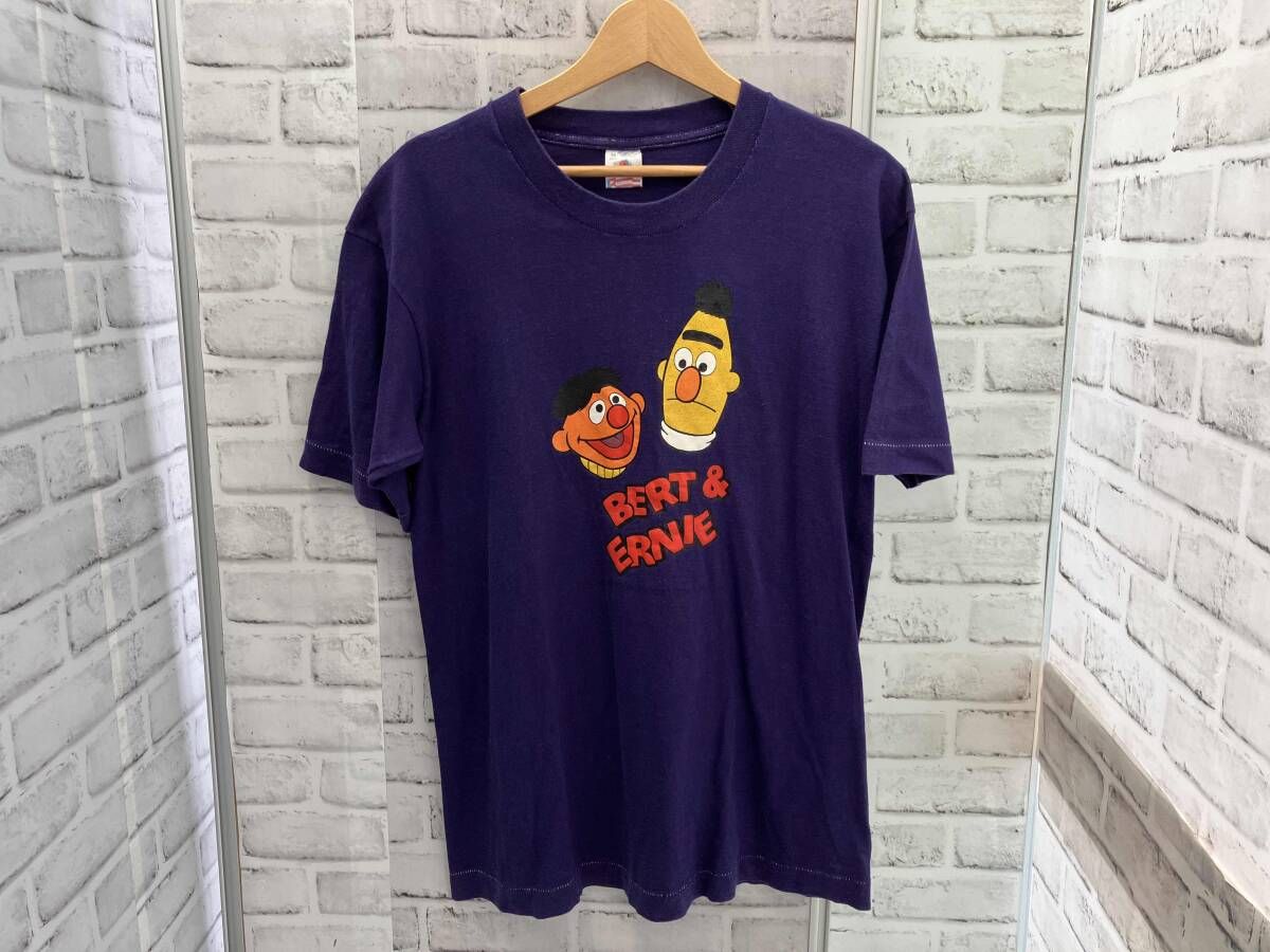 USED ／ FRUIT OF THE LOOM ／ フルーツオブザルーム ／ BERT ERNIE ／ 半袖Tシャツ ／ USA製 ／ パープル ／ Mサイズ