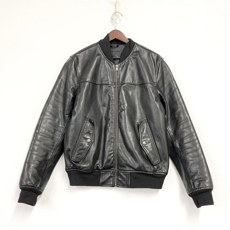 【中古品】 GAP ギャップ FA14 COW LEATHER BOMBER JACKET カウ レザー ボンバー ジャケット アウター 【147-260531-ya-10-izu】
