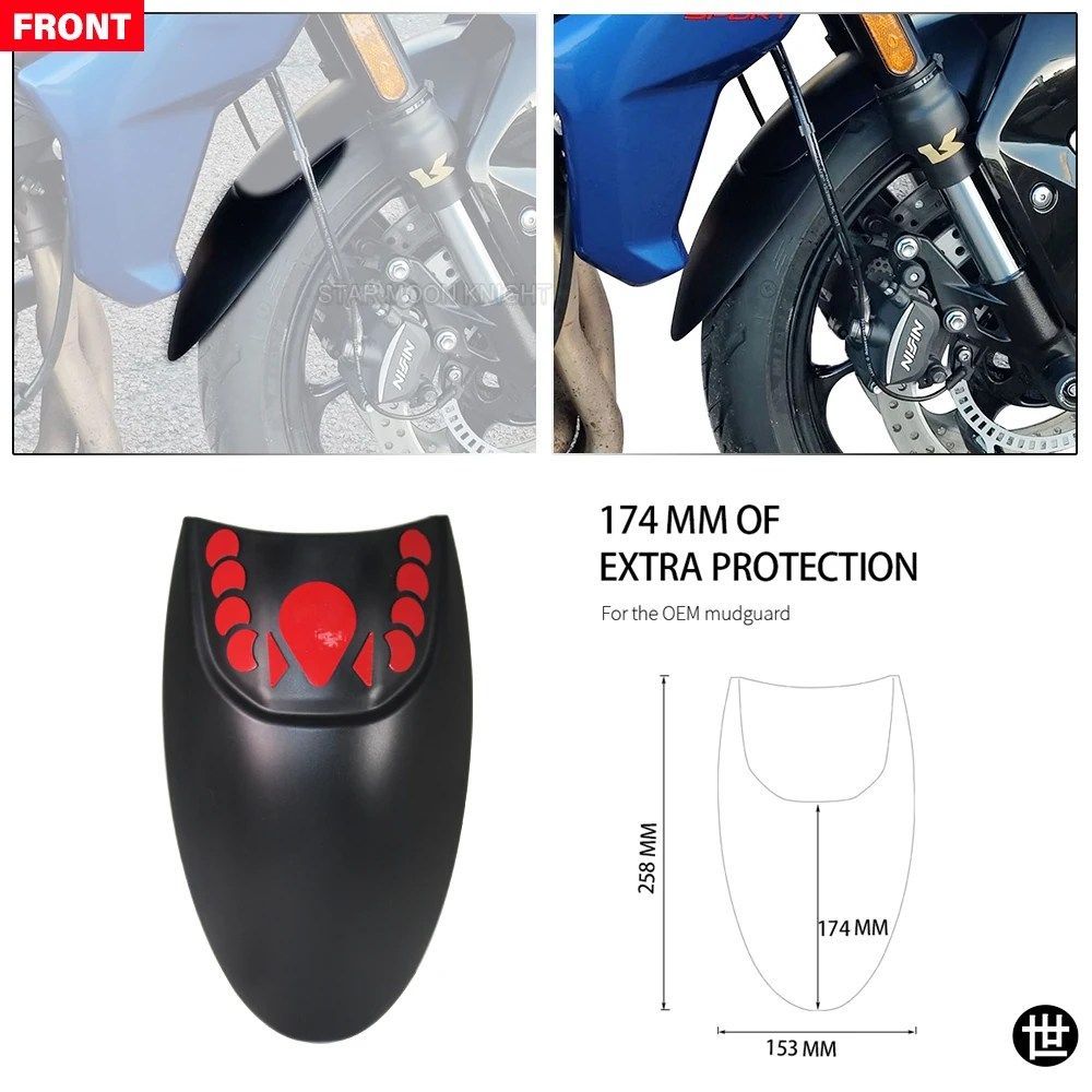 TIGER SPORT 660 SPORT660 2022 2023用 - オートバイアクセサリー ABS フロントフェンダーハガー リアマッドガードエクステンダー