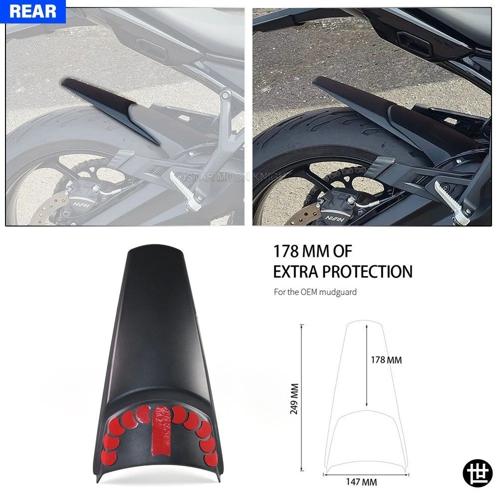 TIGER SPORT 660 SPORT660 2022 2023用 - オートバイアクセサリー ABS フロントフェンダーハガー リアマッドガードエクステンダー