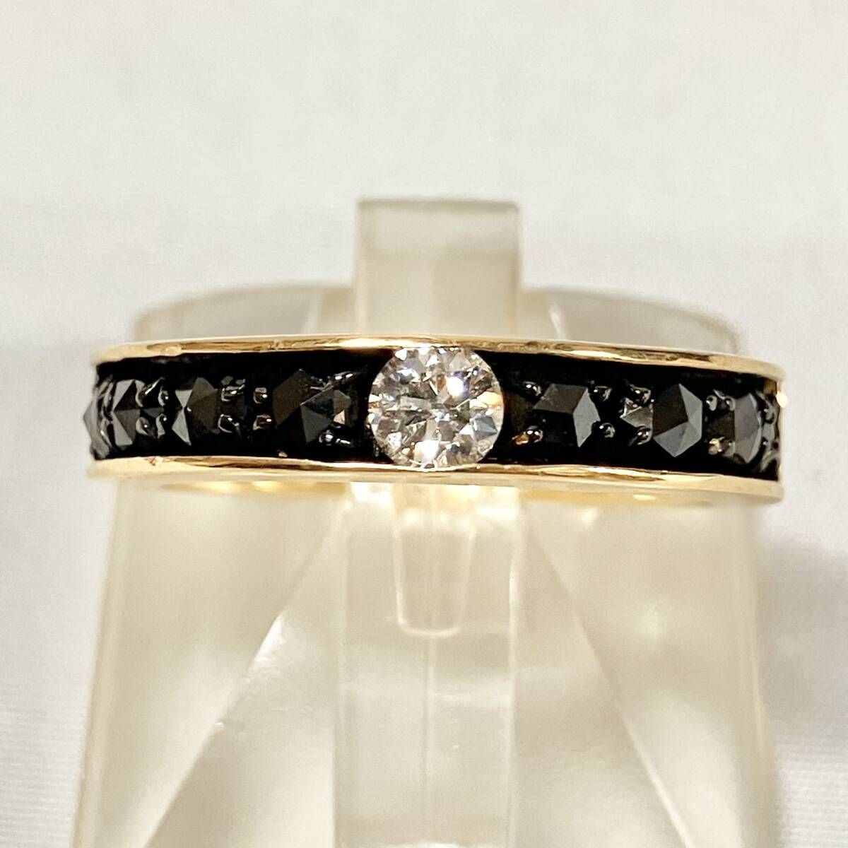 【簡易鑑別書付】K18 0.196ct 0.89ct リング 指輪 約13号 約4.70g