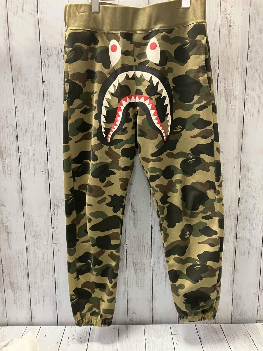 メンズ A BATHING APE スウェットパンツ シャーク カモ 迷彩 Mサイズ