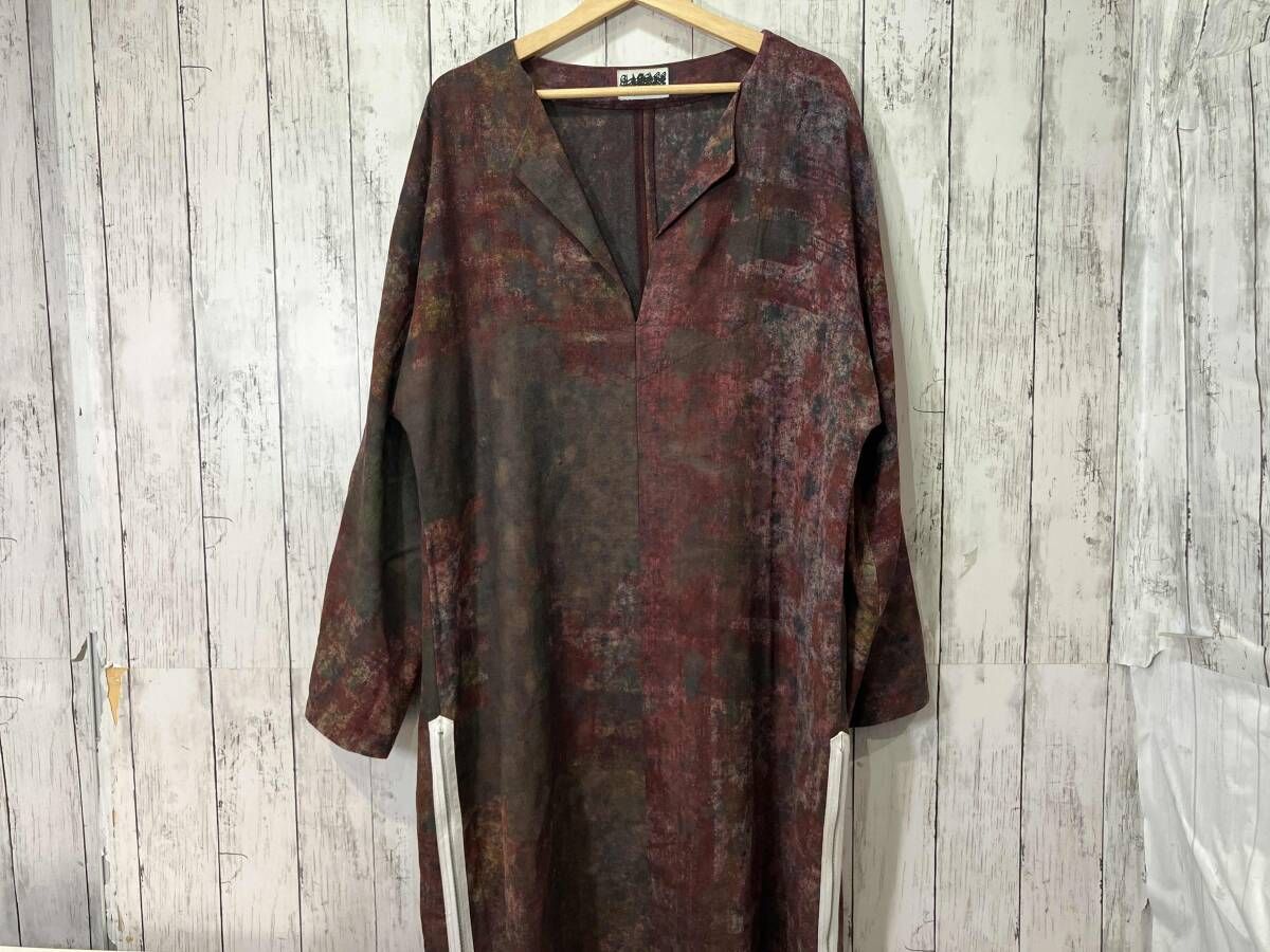 CLASS クラス カフタンシャツ ワンピース ワインレッド 22AW