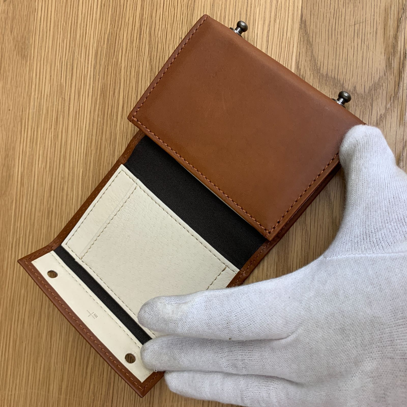 展示未使用】エムピウ ミッレフォッリエⅡ P25 コニャック m+ 箱付