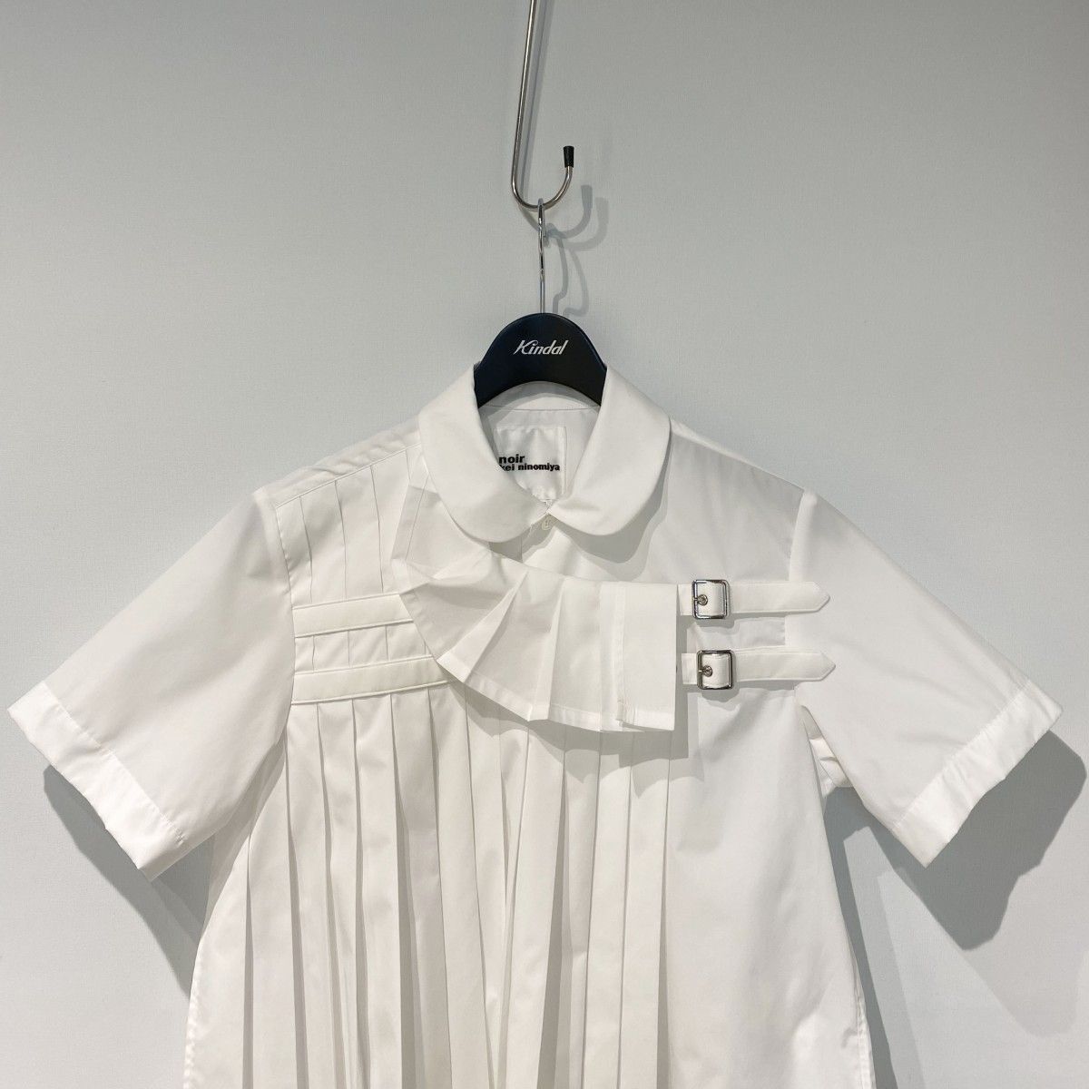 noir kei ninomiya 26SS Buckle Pleated S／S Shirtバックルベルト