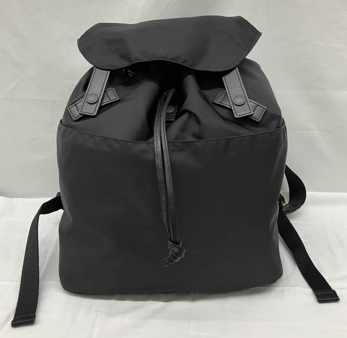 PAPAS＋　パパスプラス　D0418EBG103 リュック バックパック　日本製　made in italy ブラック