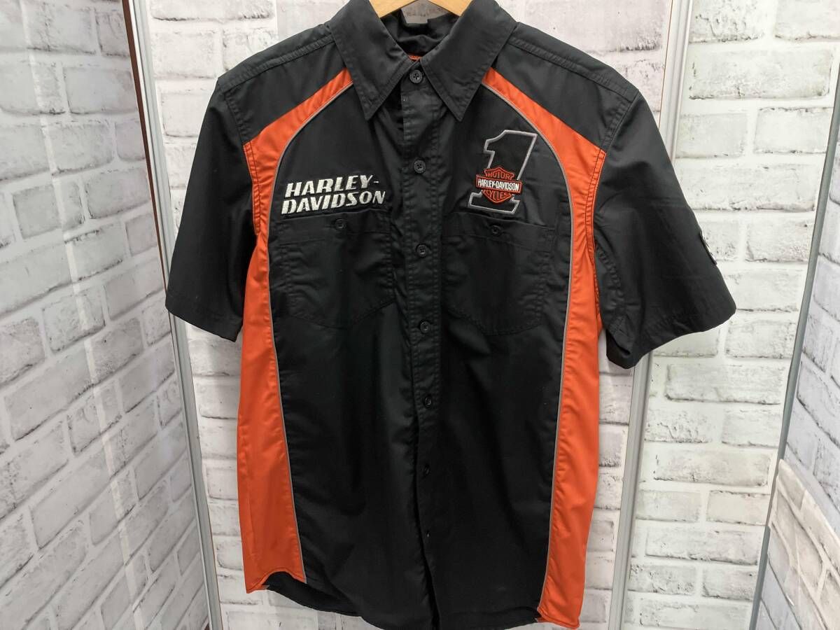 【未使用タグ付き】HARLEY DAVIDSON / ハーレーダビッドソン / 99082-12VM / 半袖シャツ/サイズS / ブラック / オレンジ