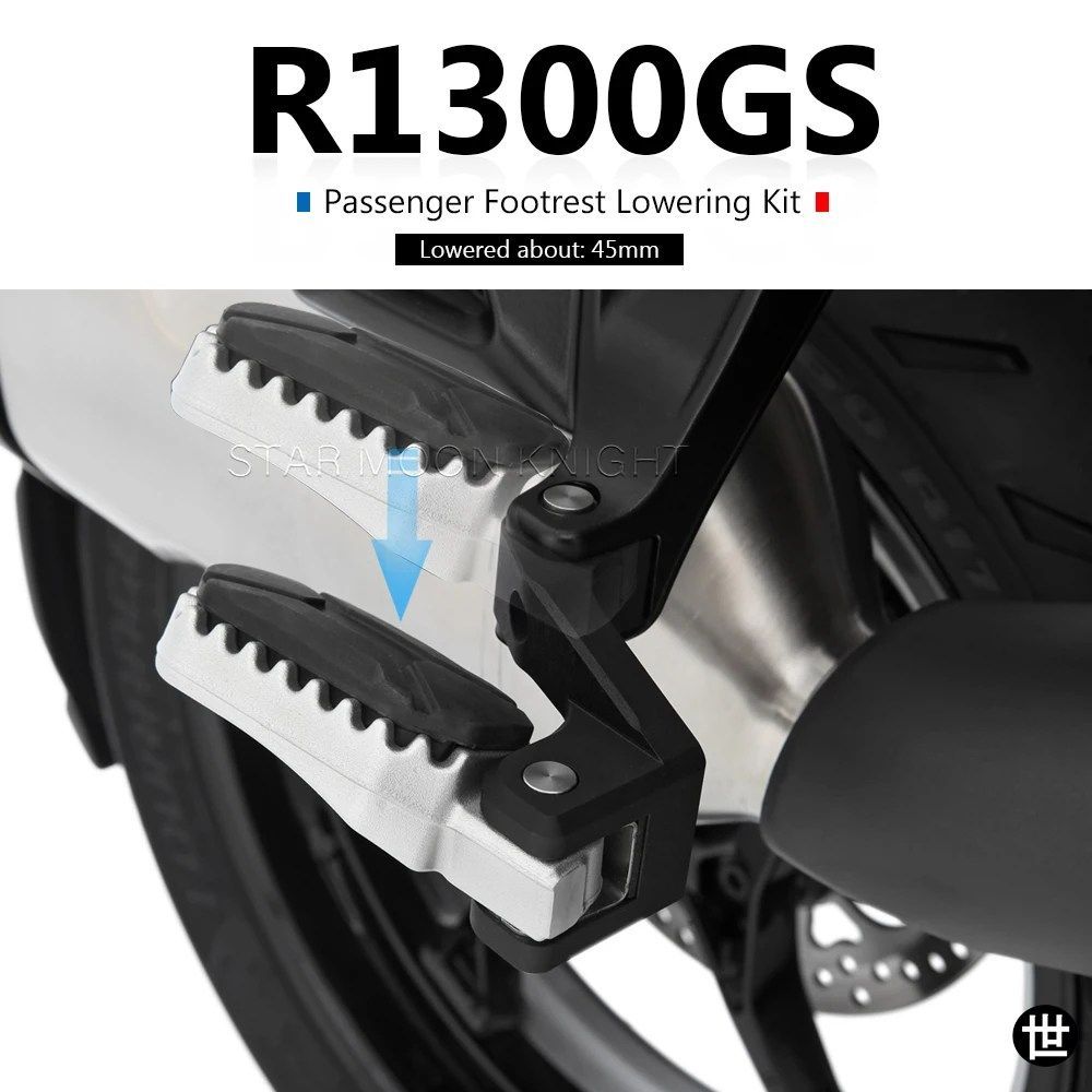 BMW GS 1300 2023 2024 R1300GS用オートバイアクセサリー パッセンジャーフットレストローダウンキット フットペグ移設キット
