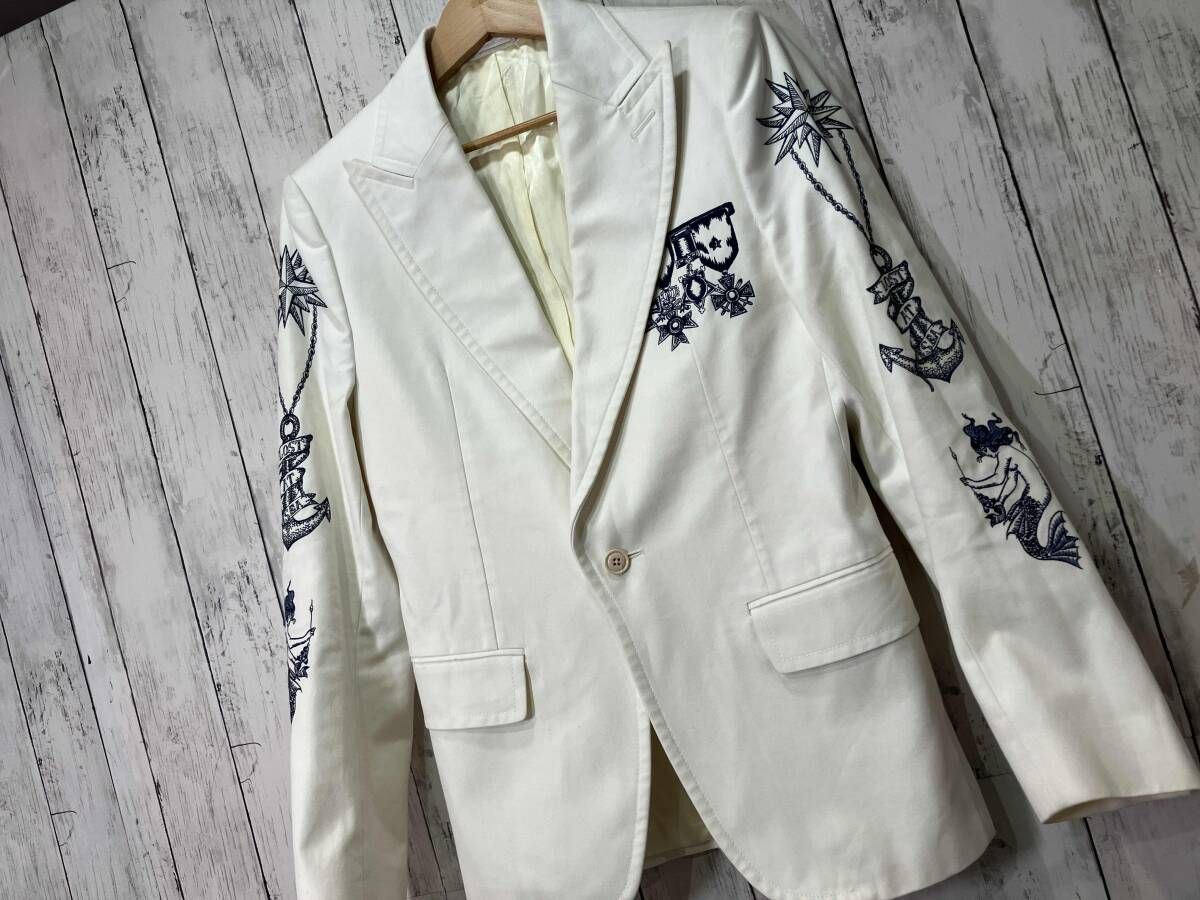 Alexander Mcqueen 15AW LOST AT SEA テ-ラ-ドジャケット ホワイト サイズ44
