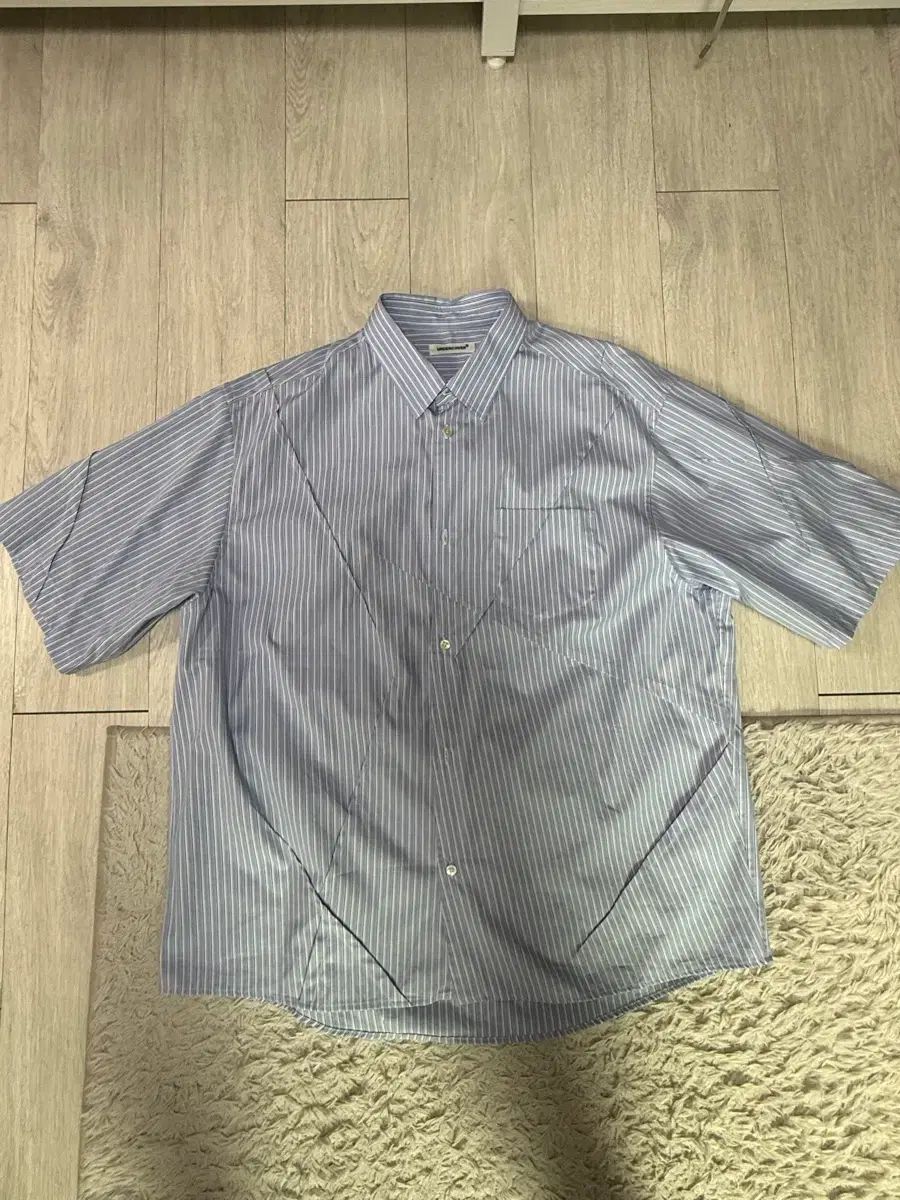 (4) アンダーカバー 24ss スラッシュ ストライプ 半袖 シャツ