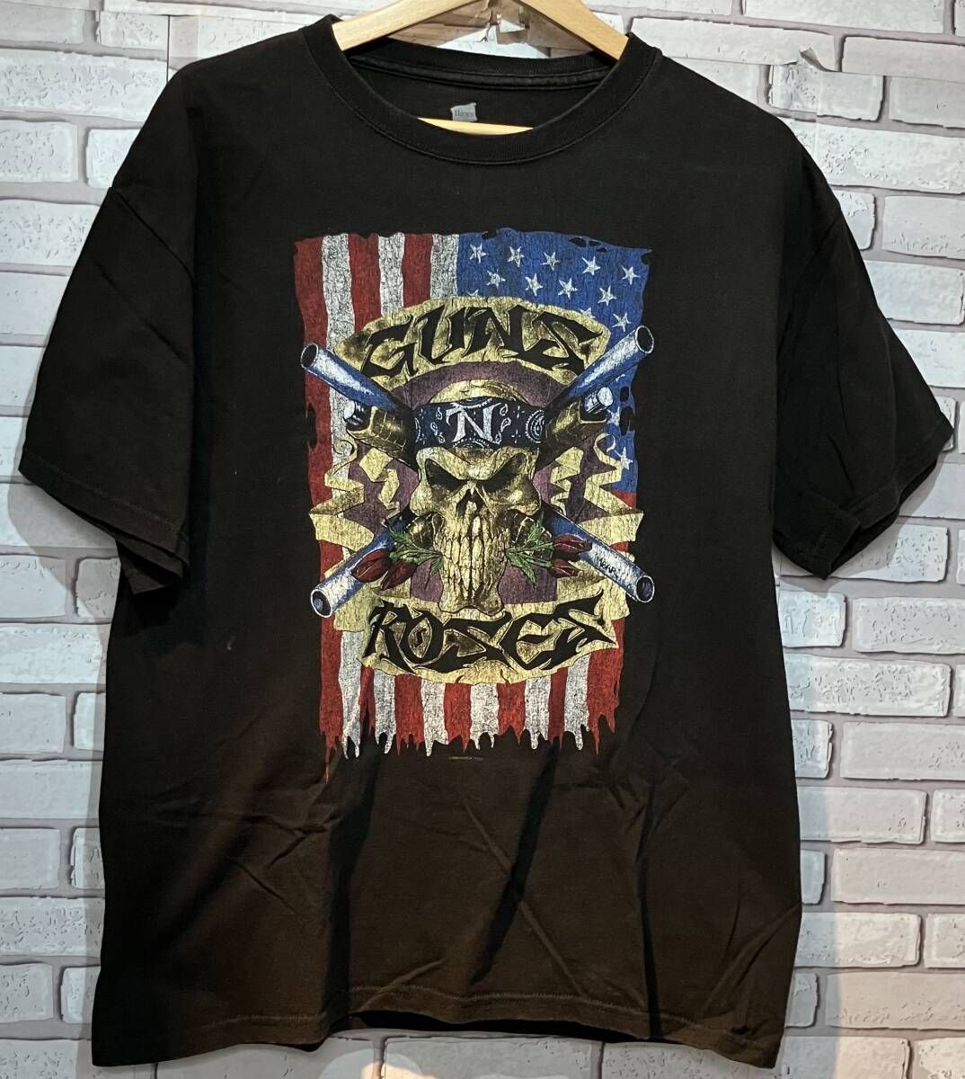 HANES ヘインズ 半袖Tシャツ GUNS ROSES サイズM ブラック