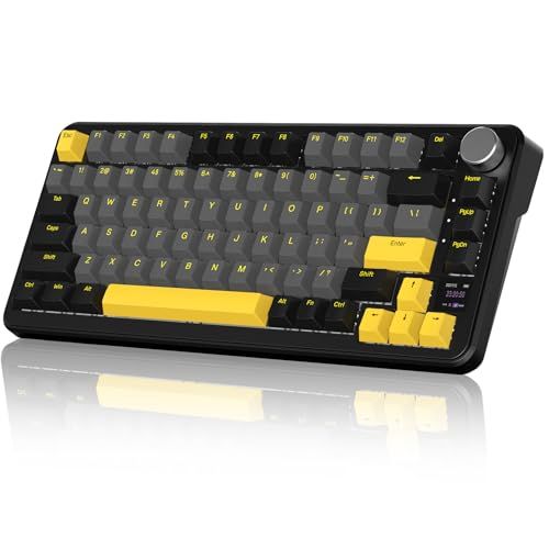 ATTACK SHARK X85Pro ゲーミングキーボード ワイヤレスキーボード キーボード bluetooth ワイヤレス 無線 ブルーベリースイッチ ガスケットマウント リニア PBTキーキャップ OEMカスタマイズ TFTスクリーン 4234542f