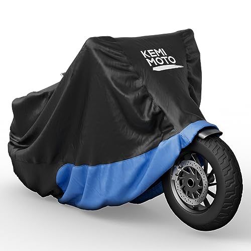 KEMIMOTO レブル250/500/1100用 バイクカバー 防水420D厚手 UVカット 紫外線防止 高防風 防埃 防雨 防雪 反射テープ付き 色褪せない 耐用 盗難防止 収納袋付き ホンダのレブル用カバー ブルーe 5d52f7c4