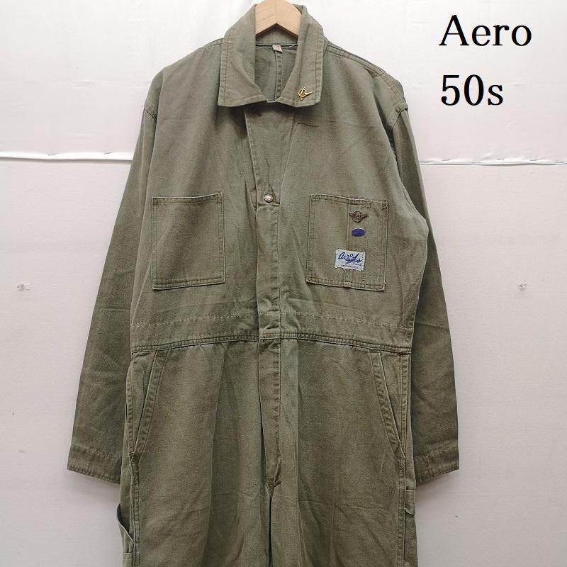 ヴィンテージ Aero 50s ミリタリー ジャンプスーツ つなぎ メンズ 表記