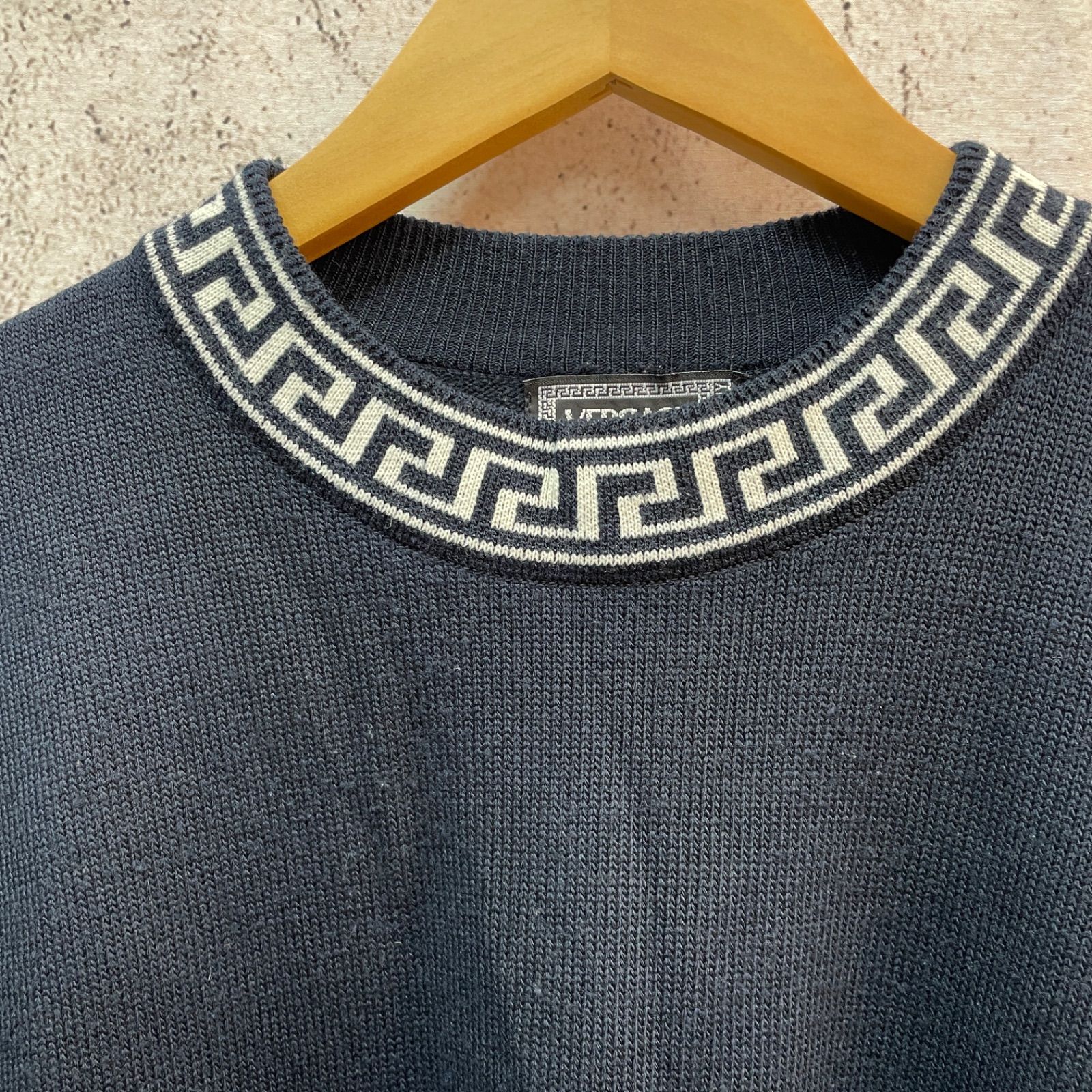 90s Versace Jeans ベルサーチ Couture ブラック ニットセーター