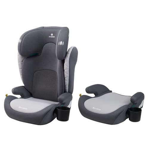 innokids チャイルドシート ジュニアシート 3歳頃から R129適合 i-Size 3歳?12歳頃まで リクライニング2段階切替 カップホルダー付き ベルトカバー付き 背もたれ取り外し可 軽量 取付簡単 洗えるカバーpms df018585