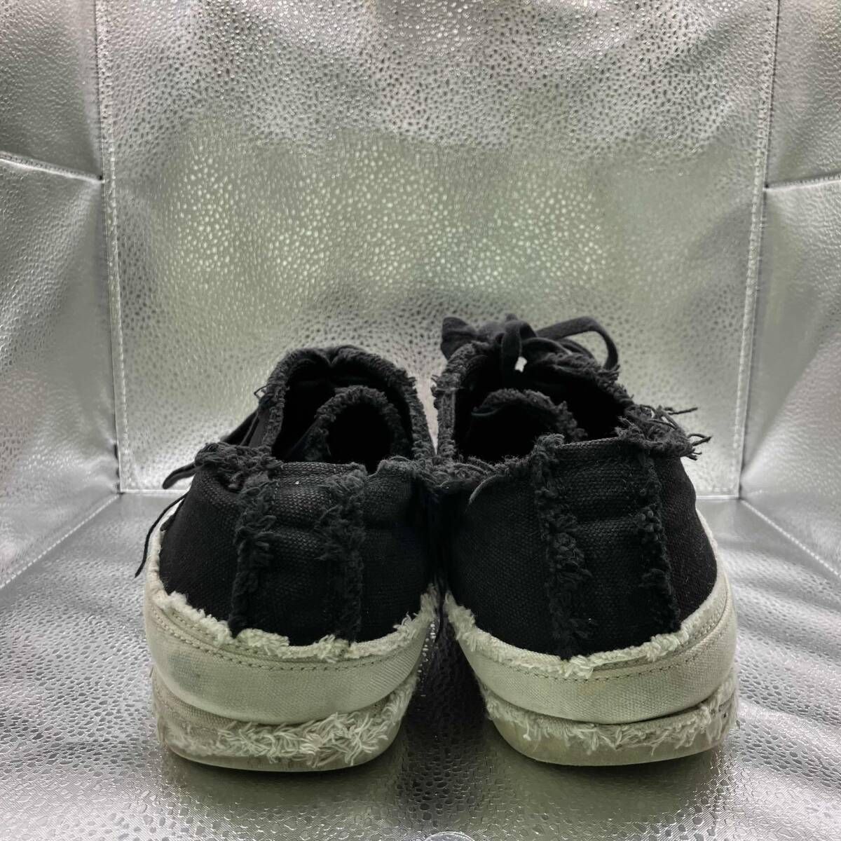 YOHJI YAMAMOTO POUR HOMME スニーカー 8/C CANVAS B LOW TOP LACE UP SNEAKER サイズ5 ブラック ヨウジヤマモトプールオム