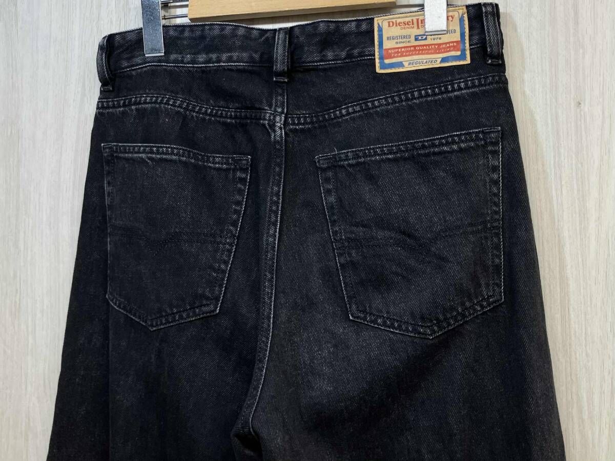 DIESEL 1996 D-SIRE 09P09 ワイド パンツ ジーンズ デニム ディーゼル ボタンフライ 紙パッチ ユーズド加工 W26 ブラック