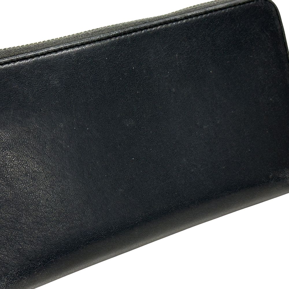 シャネル CHANEL 財布 レディース ブランド 長財布 ココマーク ラムスキン ブラック シルバー金具 黒 ラウンドファスナー スタッズ 【中古】 シャネル CHANEL 財布 レディース ブランド 長財布 ココマーク ラムスキン ブラック シルバー金具 黒 ラウンドファスナー スタッズ 【中古】