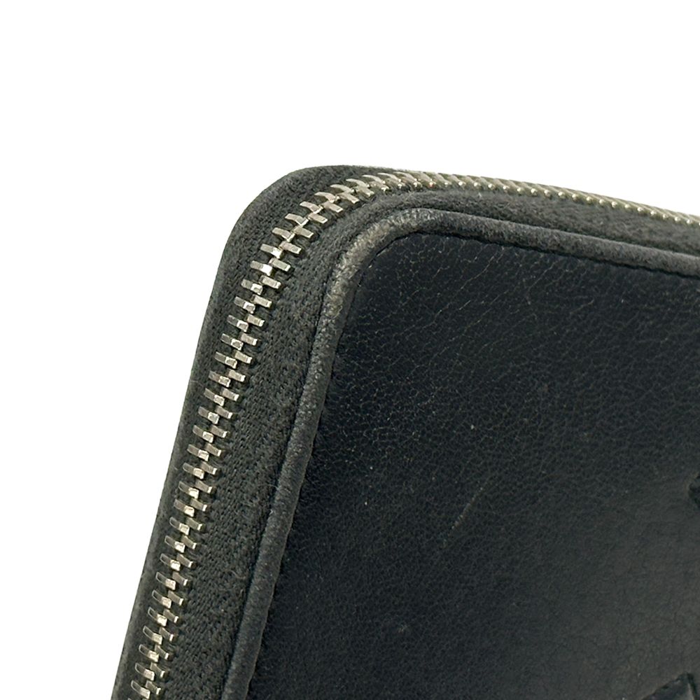 シャネル CHANEL 財布 レディース ブランド 長財布 ココマーク ラムスキン ブラック シルバー金具 黒 ラウンドファスナー スタッズ 【中古】 シャネル CHANEL 財布 レディース ブランド 長財布 ココマーク ラムスキン ブラック シルバー金具 黒 ラウンドファスナー スタッズ 【中古】