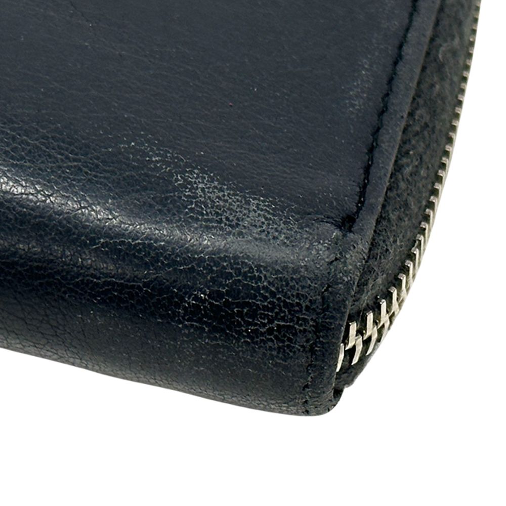 シャネル CHANEL 財布 レディース ブランド 長財布 ココマーク ラムスキン ブラック シルバー金具 黒 ラウンドファスナー スタッズ 【中古】 シャネル CHANEL 財布 レディース ブランド 長財布 ココマーク ラムスキン ブラック シルバー金具 黒 ラウンドファスナー スタッズ 【中古】