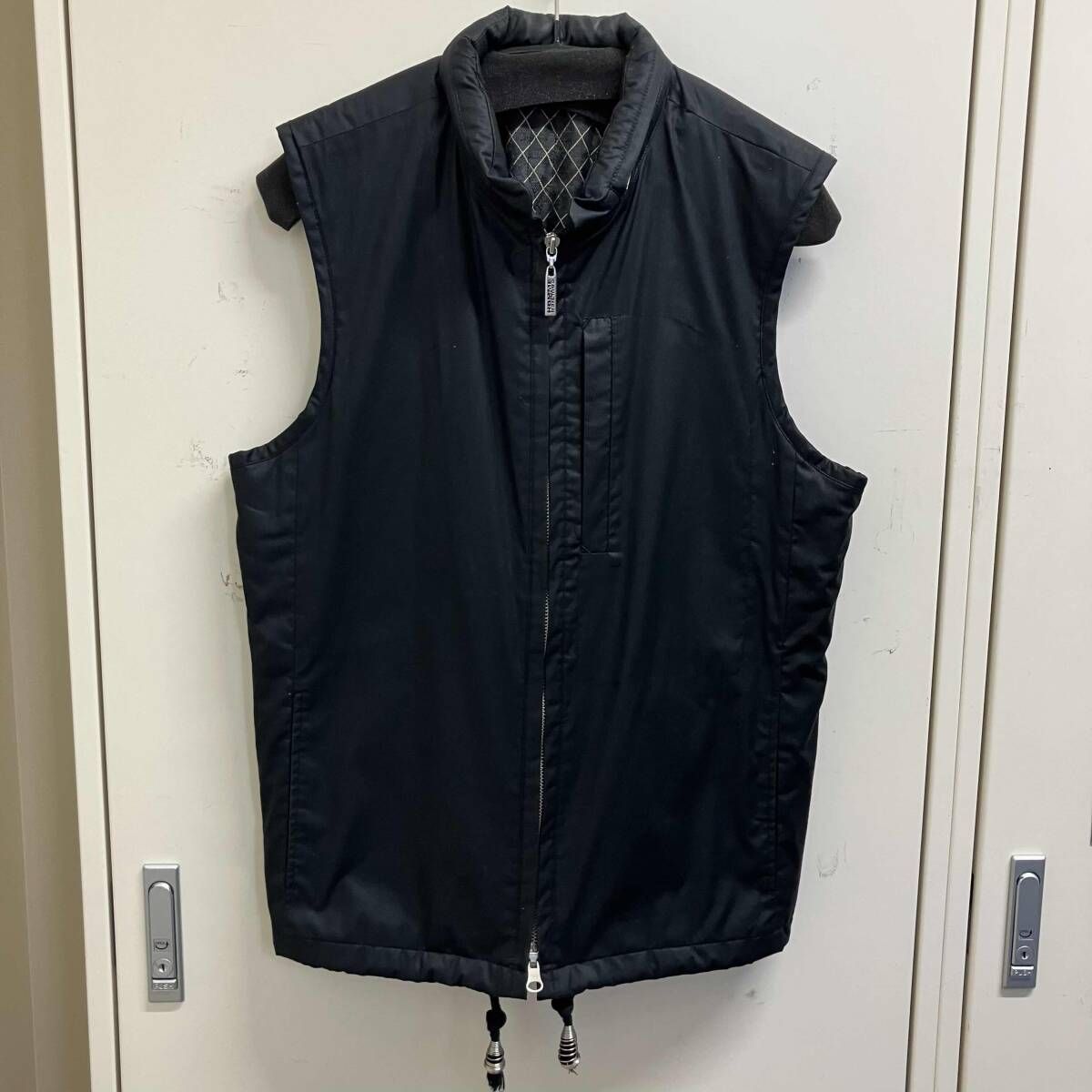 00s archive GAULTIER HOMME objet 内柄 ダブルジップベスト サイズ50 ブラック ゴルチエオムオブジェ