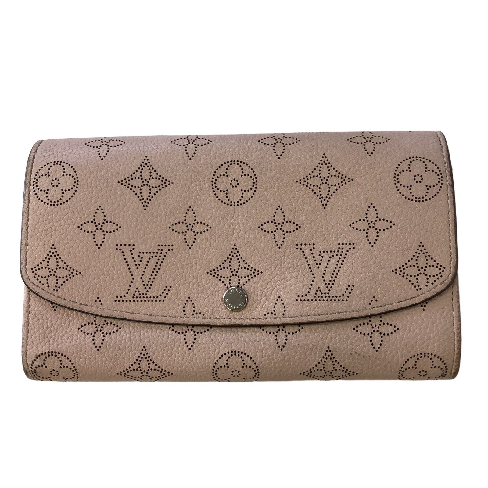 LOUIS VUITTON マヒナ ポルトフォイユ・イリス M60145 マグノリア 長財布 ピンク イニシャル刻印あり レディース 中古 T11157413