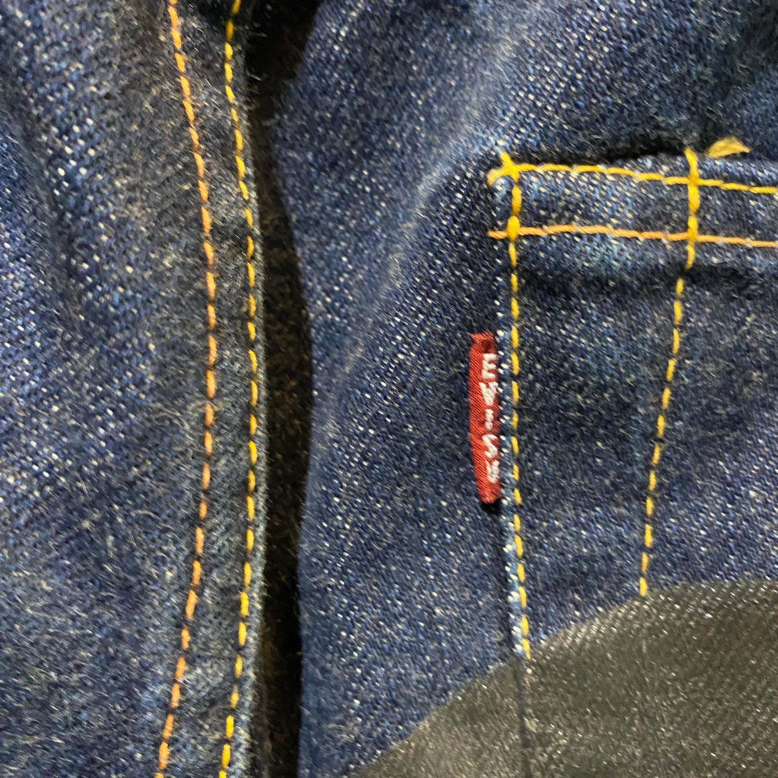 EVISU Lot.2000 No2 ブラック大黒プリントジーンズ W38 L35 エヴィス