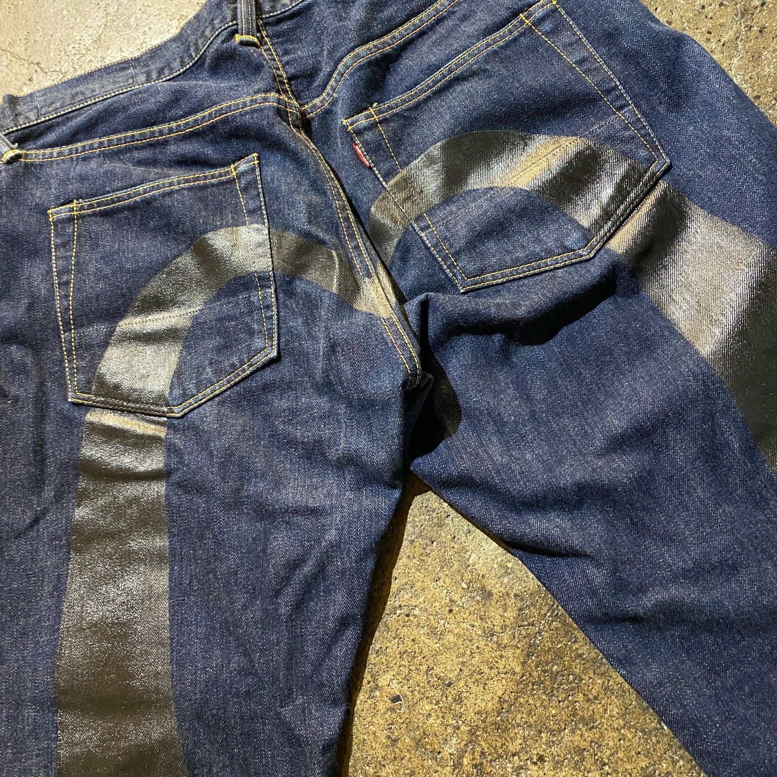 EVISU Lot.2000 No2 ブラック大黒プリントジーンズ W38 L35 エヴィス