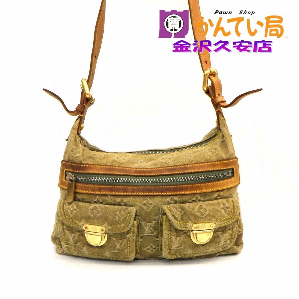 LOUIS VUITTON ルイ ヴィトン M95213 バギーPM モノグラム・デニム リケン(カーキグリーン系) ショルダーバッグ 斜め掛け 久安店 A26-1111
