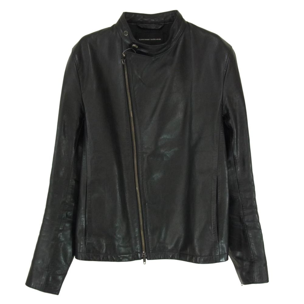 LOUNGE LIZARD ラウンジリザード CLA 5112 0180 レザー セミダブル ライダース ジャケット ブラック系 1【中古】