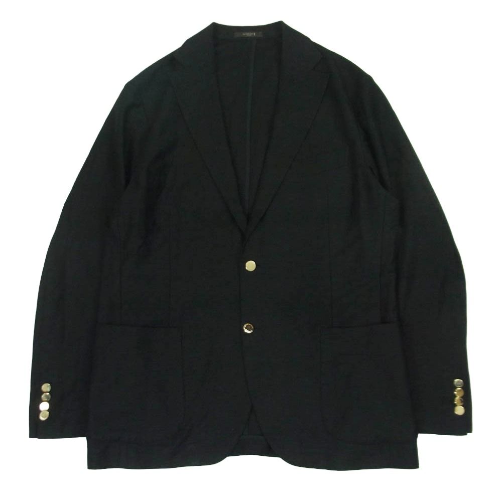 Mackintosh マッキントッシュ G1E28-190-09 LONDON ロンドン 金ボタン リネン混 2B テーラード ジャケット スーツ ブラック系 40【中古】