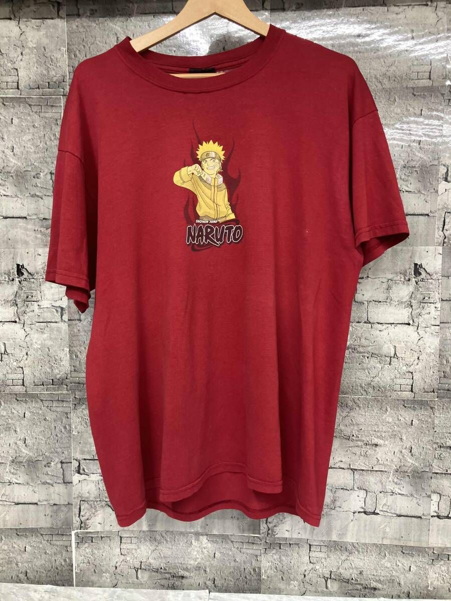 NARUTO アニメTシャツ サイズL レッド