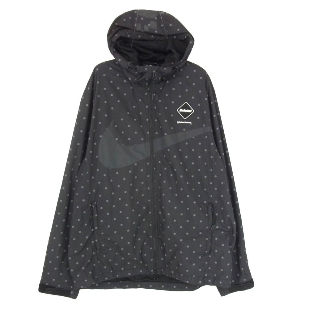 F.C.R.B. エフシーアールビー 789521-012 × NIKE POLKA DOT PRACTICE JACKET ナイキ ポルカドット ナイロンジャケット ブラック系 L【中古】 14,912円