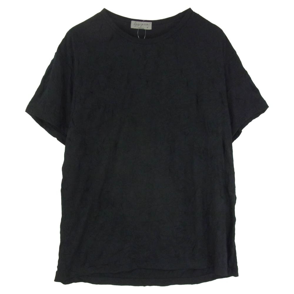 Yohji Yamamoto POUR HOMME ヨウジヤマモトプールオム 20SS HN-T87-889 天竺シワ加工 半袖カットソー Tシャツ ブラック系 3【中古】