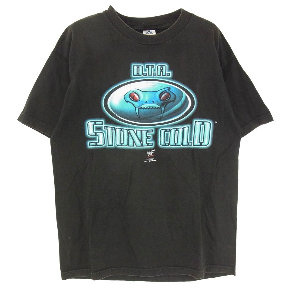 ヴィンテージ VINTAGE 90s 00s WWE コピーライト1999 STONE COLD Steve Austin スティーブ・オースチン 半袖 Tシャツ ブラック系 L【中古】