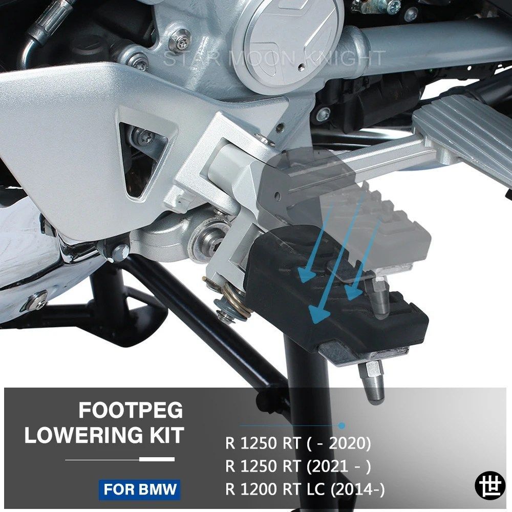 BMW R1250RT R1200RT LC 2014-2022 2021 2019 用バイク ドライバーフットレストライダーフットペグフットペグローダウンキットフロント