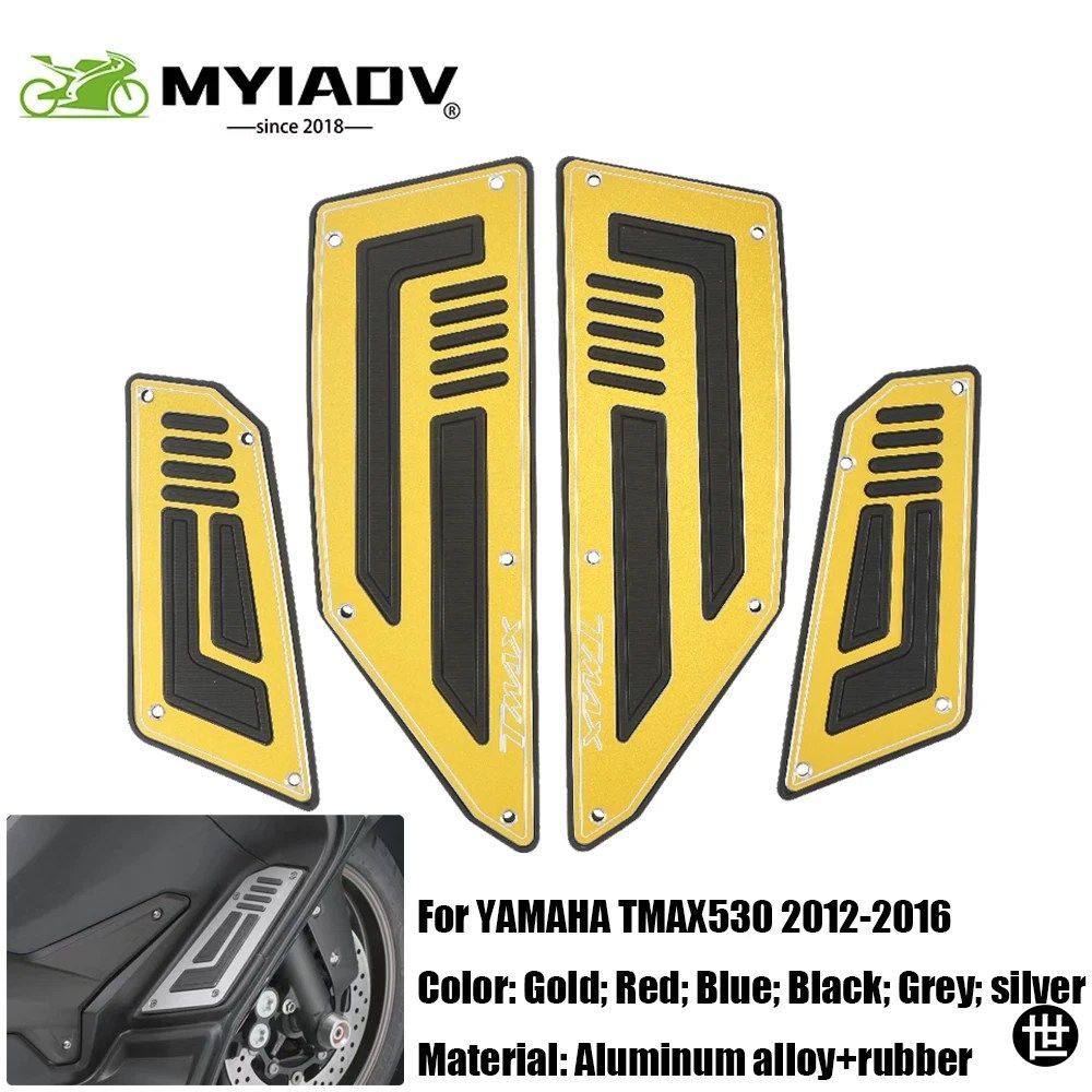 YAMAHA TMAX530 T-MAX 530 XP530 530 T MAX 2012 2013-2016 用バイク フットペグプレートパッドフットボードカバーステップフットフットレ