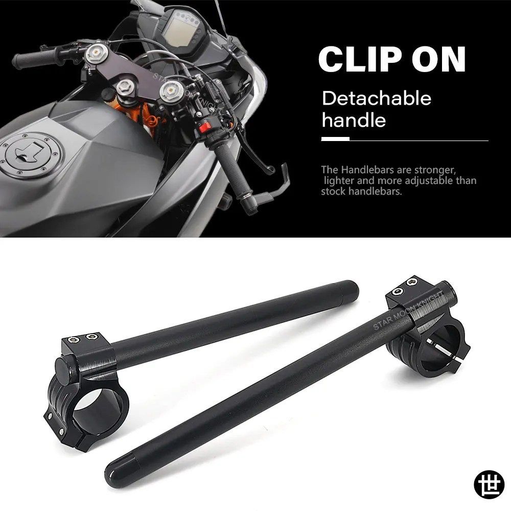 オートバイハンドルバー レーシング アジャスタブル クリップオン フォークハンドルバー 33MM 45MM 50MM 51MM RC8C RC390 RC200 RC125 1190
