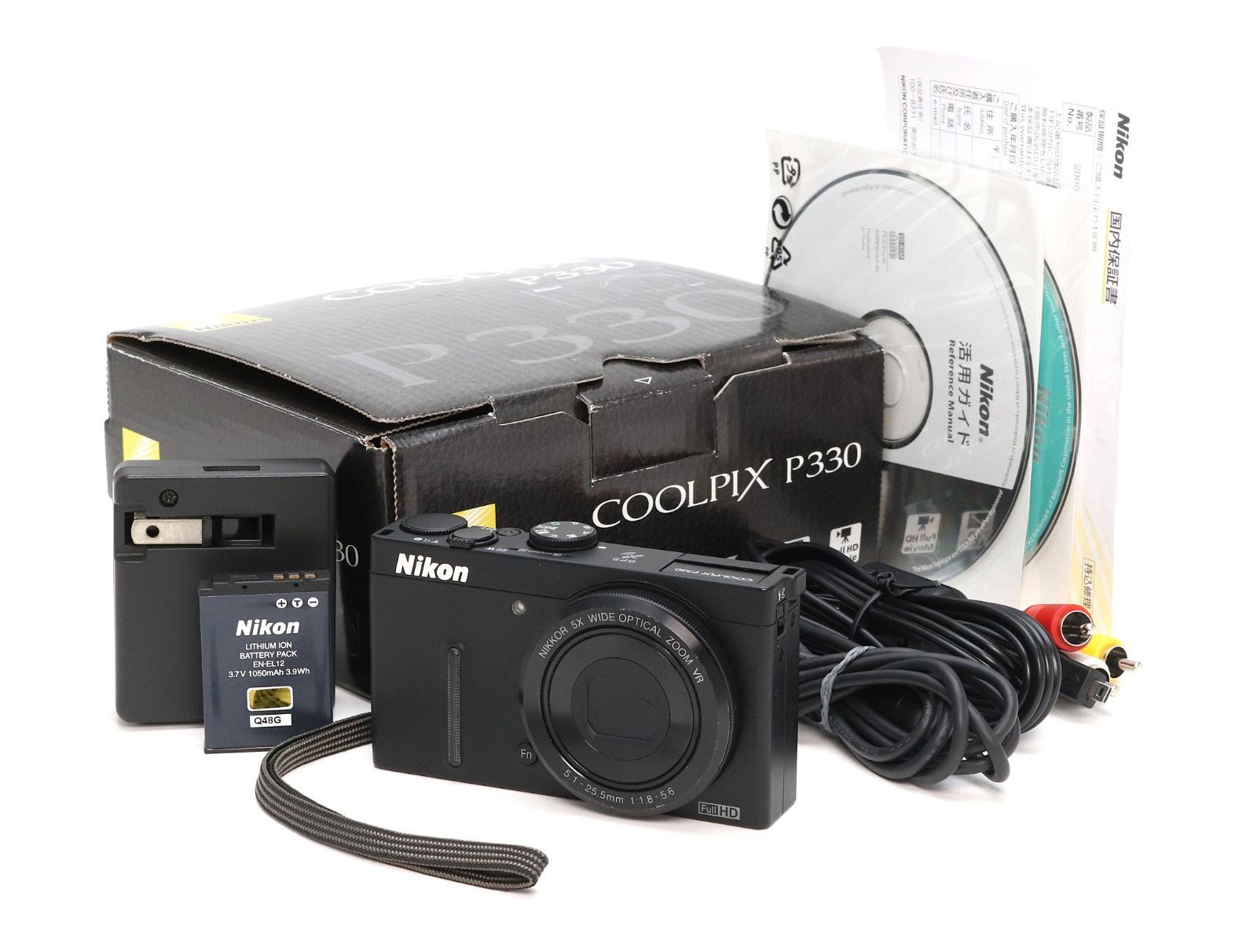 B (並品) Nikon ニコン COOLPIX P330 ブラック 初期不良返品対応 55-260