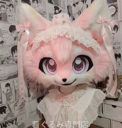 犬　猫　着ぐるみ ヘッド全頭　ヘッド ケモノ ファースーツ ぬいぐるみ コスプレ コスチューム Kurumi 一点物 C290