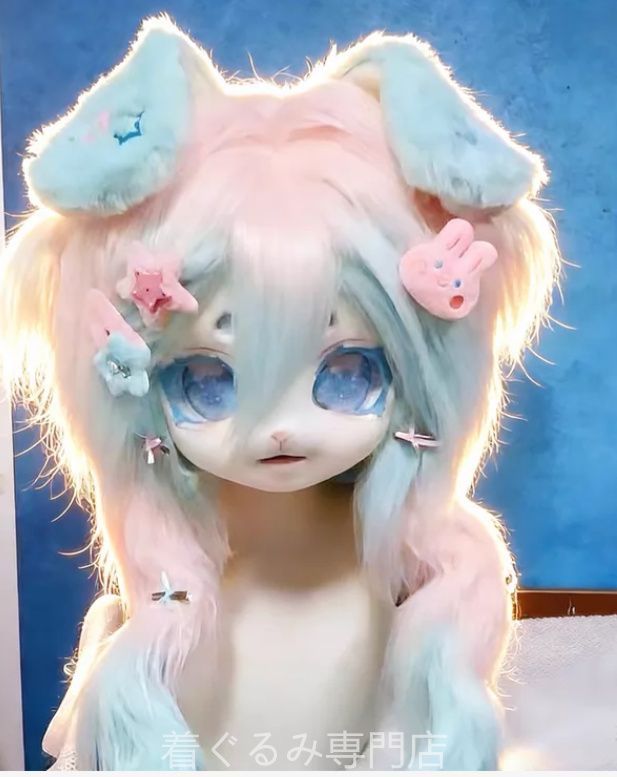 犬　猫　着ぐるみ ヘッド全頭　ヘッド ケモノ ファースーツ ぬいぐるみ コスプレ コスチューム Kurumi 一点物 C292