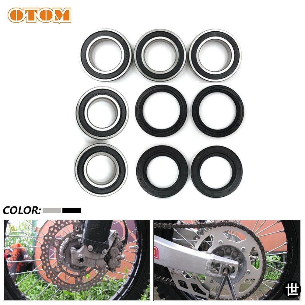 カワサキ KX125 KX250 KX250F KX250 KX450F KLX450R 用オートバイフロントリアホイールハブベアリングオイルシールセットリペアメンテナン