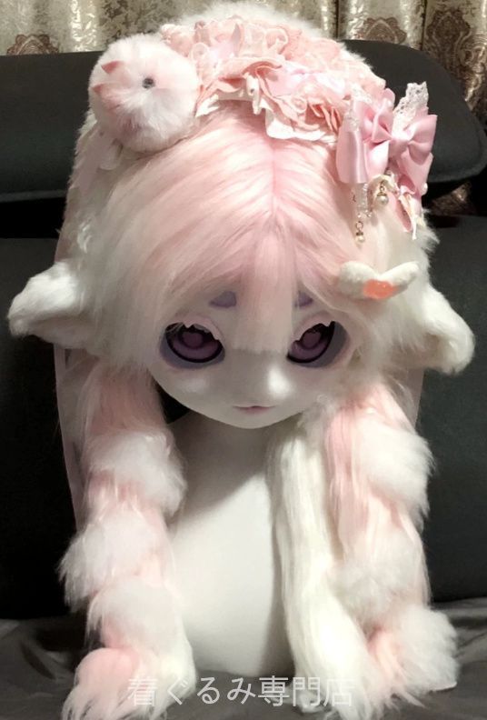 犬　猫　着ぐるみ ヘッド全頭　ヘッド ケモノ ファースーツ ぬいぐるみ コスプレ コスチューム Kurumi 一点物 C296
