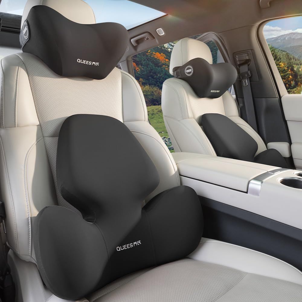 【改良アップグレード版】腰クッション ランバーサポート ファッション背もたれ 車 ウェストクッション 着座 アップグレード ハイエンド 10000回の圧縮テスト アップグレード 内部のメモリーフォームで ウェストクッション 低反発 腰枕 通気 7f9c7071